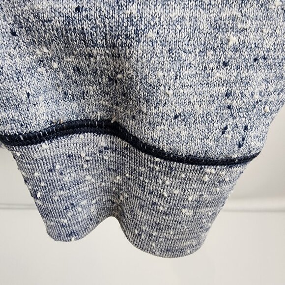 Armani Exchange Hoodie Mens Large Blue Speckled Knit Sweatshirt - Picture 5 of 5